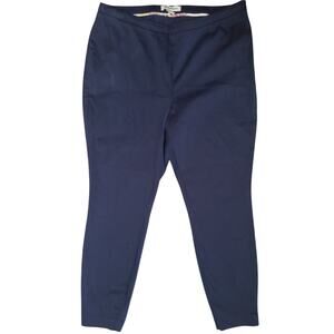 Tommy Bahama Womens Size 14 Blue Boracay Cigarette Pant Slim Chinos Side Zip